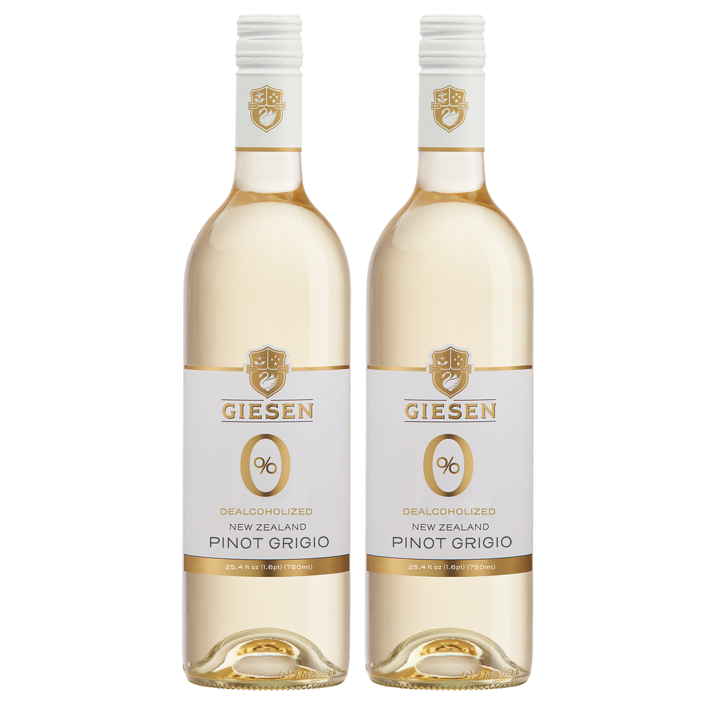 Giesen Non-Alcoholic Premium Pinot Grigio - Premium Dealcoholized White Wine Pinot Gris from New Zealand | 2 PACK - GoDpsMusic
