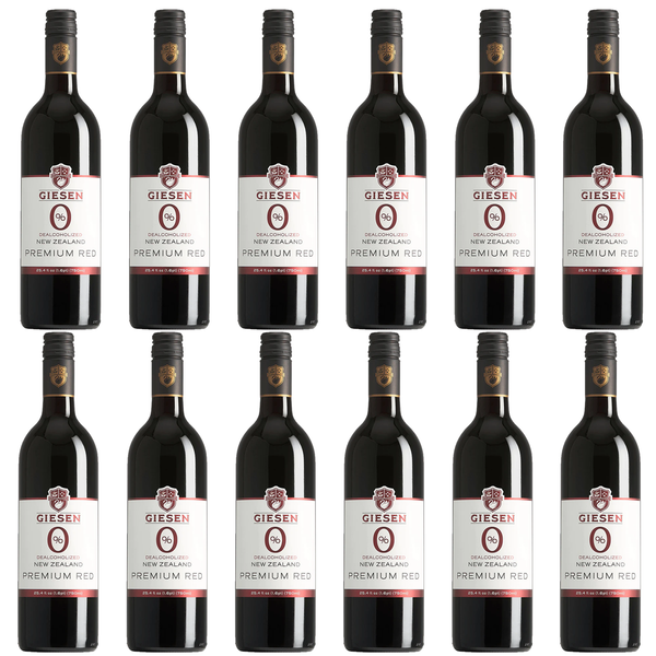 Giesen Non-Alcoholic Premium Merlot Cabernet Franc Red Blend - Premium Dealcoholized Red Wine from New Zealand | 12 PACK - GoDpsMusic