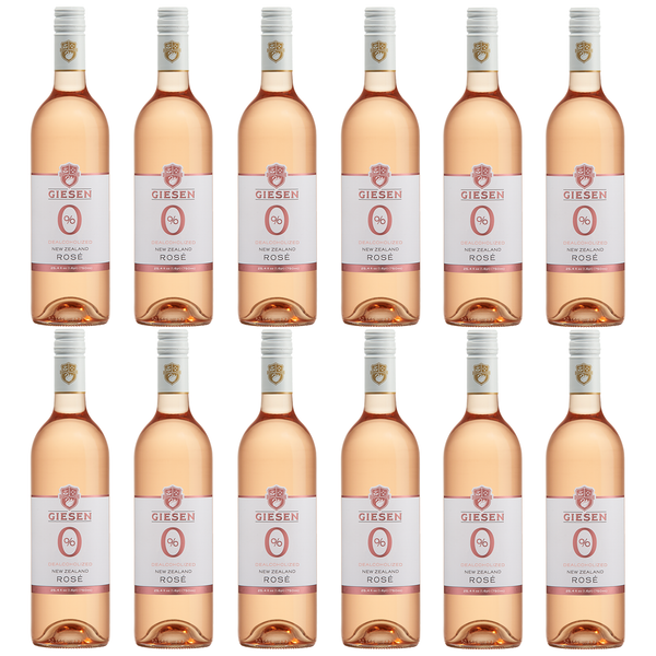 Giesen Non-Alcoholic Rosé - Premium Dealcoholized Rose Wine from New Zealand | 12 PACK - GoDpsMusic