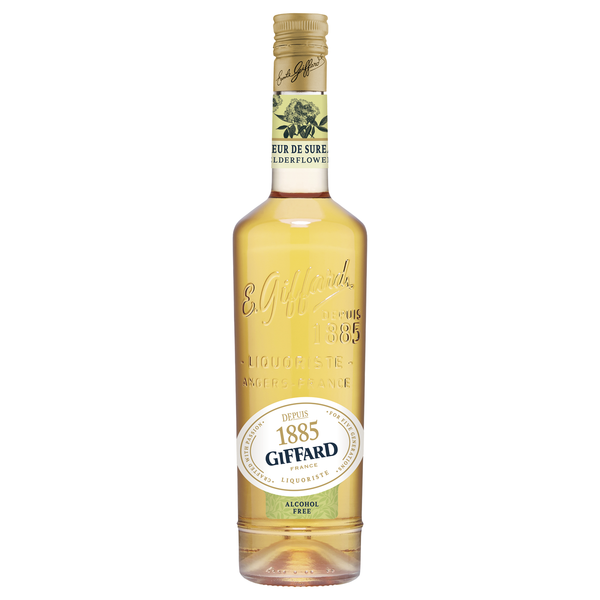 Giffard Depuis 1885 Elderflower Alcohol-Free Liqueur Syrup - Made in France, 700ml Bottles, Perfect for Spritzers, Mixed Drinks - GoDpsMusic