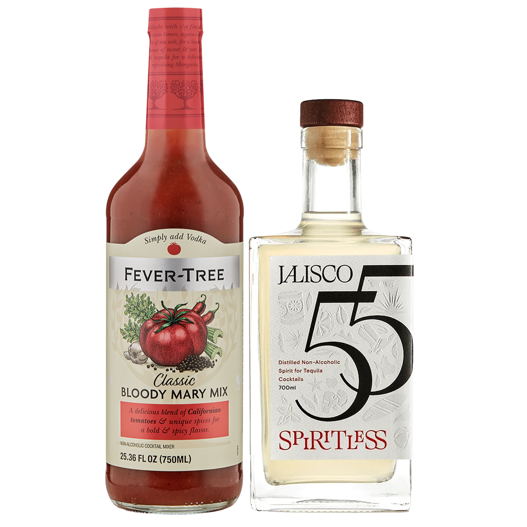 Spiritless Jalisco 55 Distilled Non-Alcoholic Tequila Bundle with Fever Tree Bloody Mary Mix - Bloody Maria - Premium Zero-Proof Liquor Spirits for a Refreshing Experience - GoDpsMusic