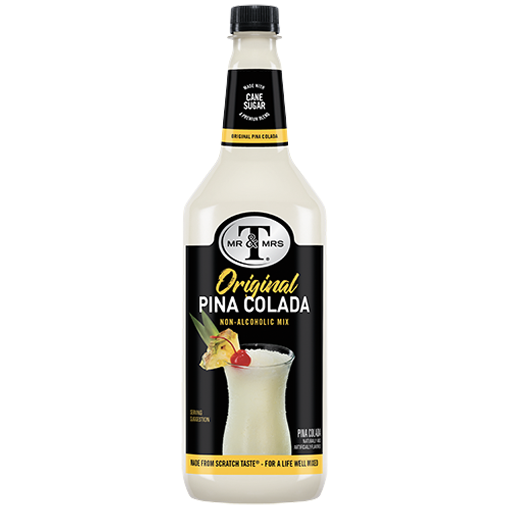 Mr & Mrs T Pina Colada Mix, 1L Bottle, – Premium Cocktail Mixer for Pina Colada Mix, Ready to Use - GoDpsMusic