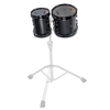 Sawtooth Hickory Series Concert Toms, 6" x 8" & 8" x 8" Matched Pair, Dual-Head Design, 6-Ply Hickory Shells, 3.2 mm Triple-Flange Hoops, Black Nickel Hardware, Chocolate Satin Finish
