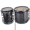 Sawtooth Hickory Series Concert Toms, 6" x 8" & 8" x 8" Matched Pair, Dual-Head Design, 6-Ply Hickory Shells, 3.2 mm Triple-Flange Hoops, Black Nickel Hardware, Chocolate Satin Finish