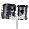 Sawtooth Hickory Series Concert Toms, 6" x 8" & 8" x 8" Matched Pair, Dual-Head Design, 6-Ply Hickory Shells, 3.2 mm Triple-Flange Hoops, Black Nickel Hardware, Chocolate Satin Finish