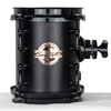 Sawtooth Hickory Series Concert Toms, 6" x 8" & 8" x 8" Matched Pair, Dual-Head Design, 6-Ply Hickory Shells, 3.2 mm Triple-Flange Hoops, Black Nickel Hardware, Chocolate Satin Finish