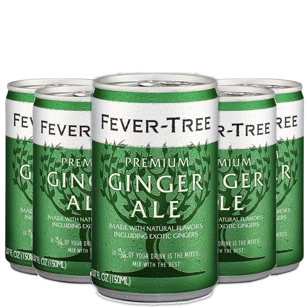 Fever Tree Premium Ginger Ale - Premium Quality Mixer and Soda - Refreshing Beverage for Cocktails & Mocktails 150ml Can - GoDpsMusic