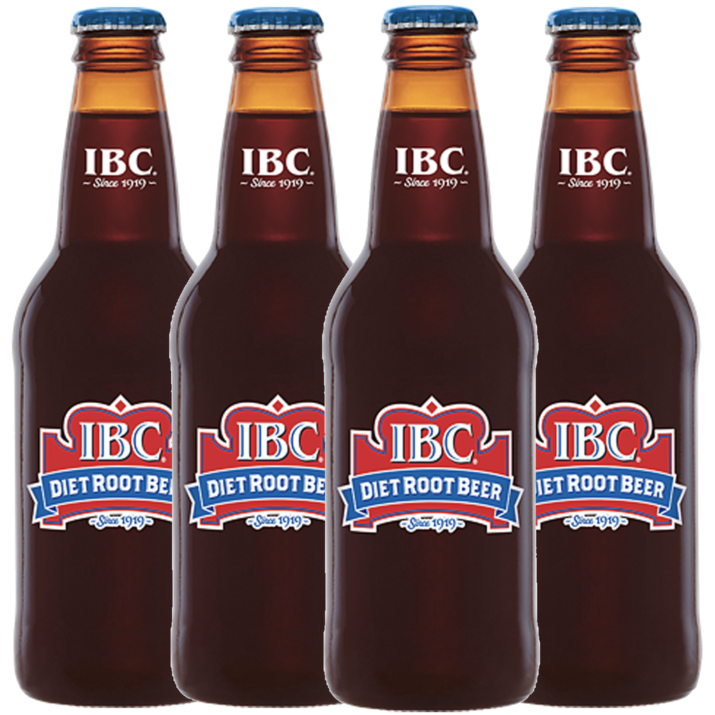 IBC Diet Root Beer, Zero Sugar Root Beer Soda, Classic Creamy Flavor, Caffeine-Free Soft Drink, Refreshing Diet Soda