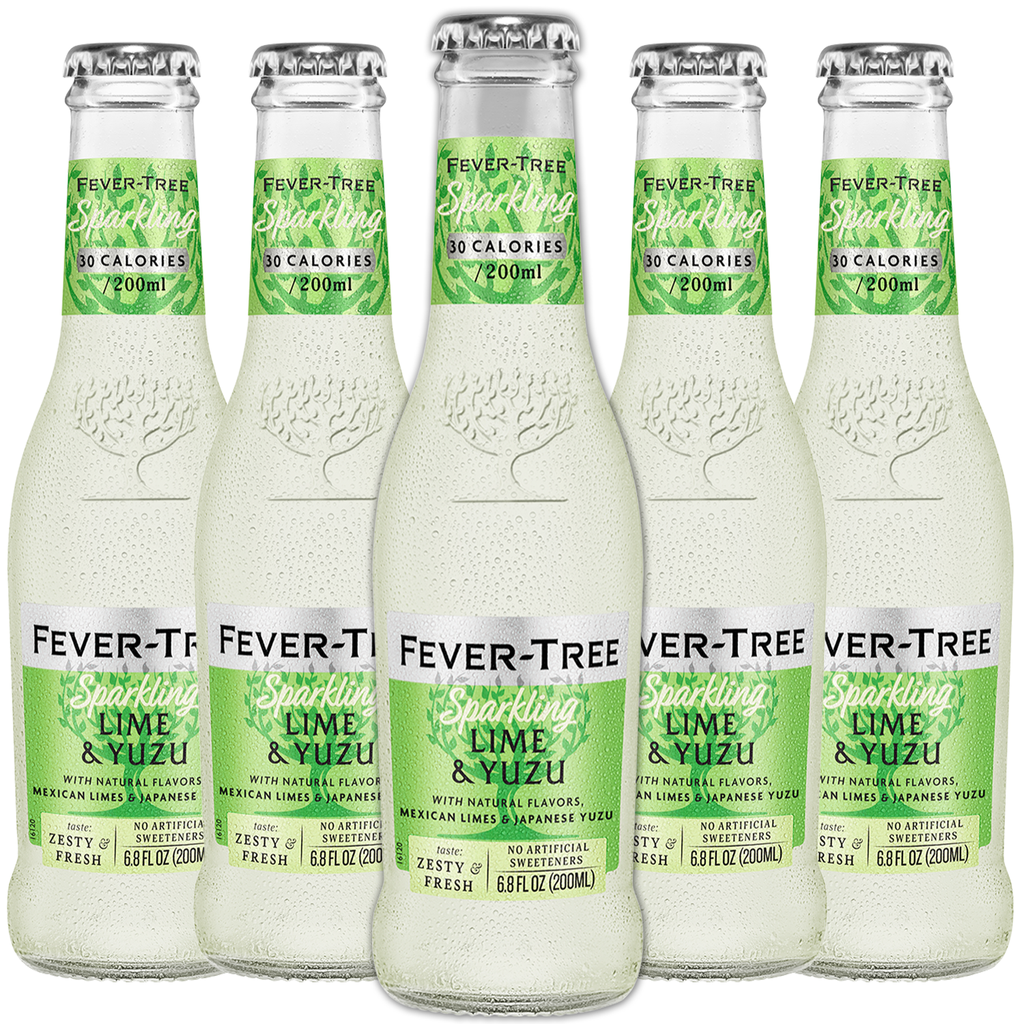 Fever Tree Sparkling Lime and Yuzu - Premium Quality Mixer and Soda - Refreshing Beverage for Cocktails & Mocktails 200ml Bottle - GoDpsMusic