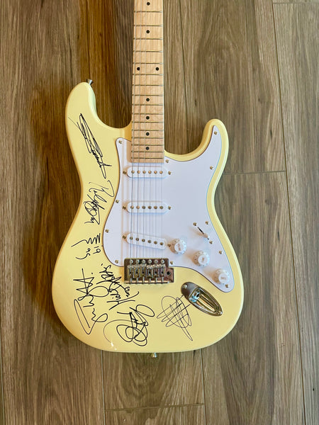 Sawtooth Autograph Series Vanilla Cream ES Electric Guitar - Signed by Rudy Sarzo, MAB, Simon Wright, Robert Sarzo, Teddy ZigZag, Sean McNabb and Scott Page - GoDpsMusic
