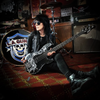 Sawtooth Johnny Martin Snow Leopard Americana Road Warrior Series Black w Aluminum Pickguard Electric Bass Guitar - GoDpsMusic