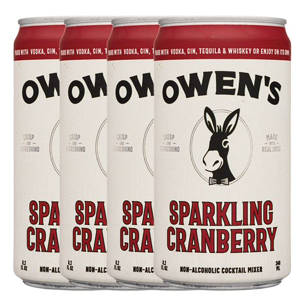 Owen’s Craft Mixers Sparkling Cranberry Handcrafted in the USA with Premium Ingredients Vegan & Gluten-Free Soda Mocktail and Cocktail Mixer