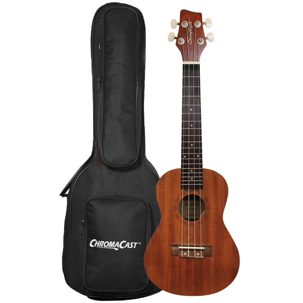 Sawtooth Mahogany Concert Ukulele with Padded Gig Bag - GoDpsMusic