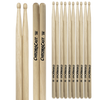 ChromaCast 2B USA Made Hickory Drumsticks Pair - Wood Tipped - Drum Sticks Tour Tested by Pro Drummers - Real American Hickory Wood - GoDpsMusic