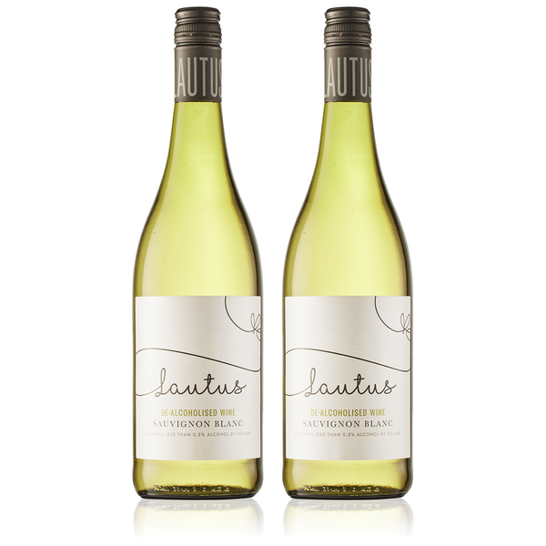 Lautus Non-Alcoholic Dealcoholized Sauvignon Blanc Wine - Premium Alcohol-Removed White Wine, Full Flavor, Dealcoholised, Perfect for Any Occasion | 2-PACK - GoDpsMusic