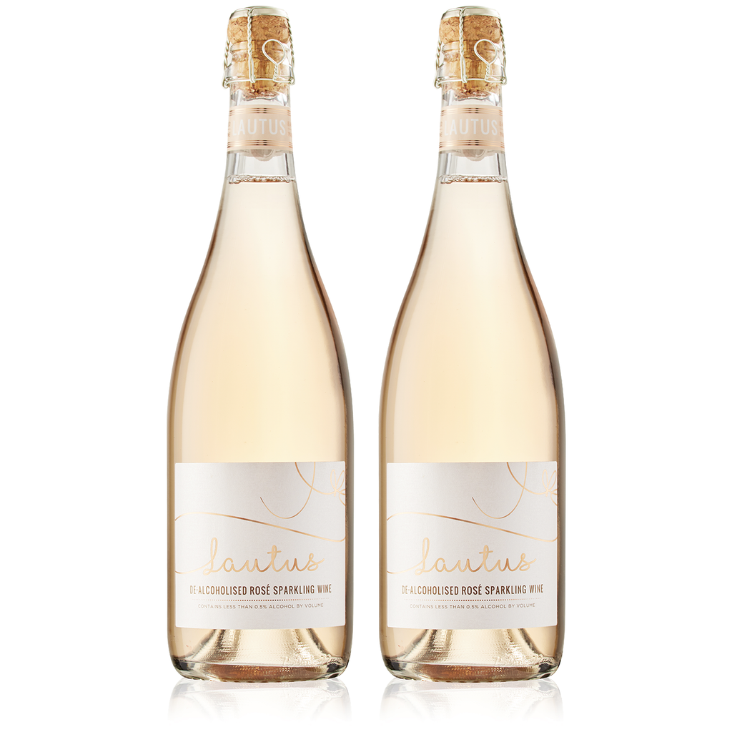 Lautus Non-Alcoholic Dealcoholized Sparkling Rose Wine - Premium Alcohol-Removed Sparkling Wine, Full Flavor, Dealcoholised, Perfect for Any Occasion | 2-PACK - GoDpsMusic