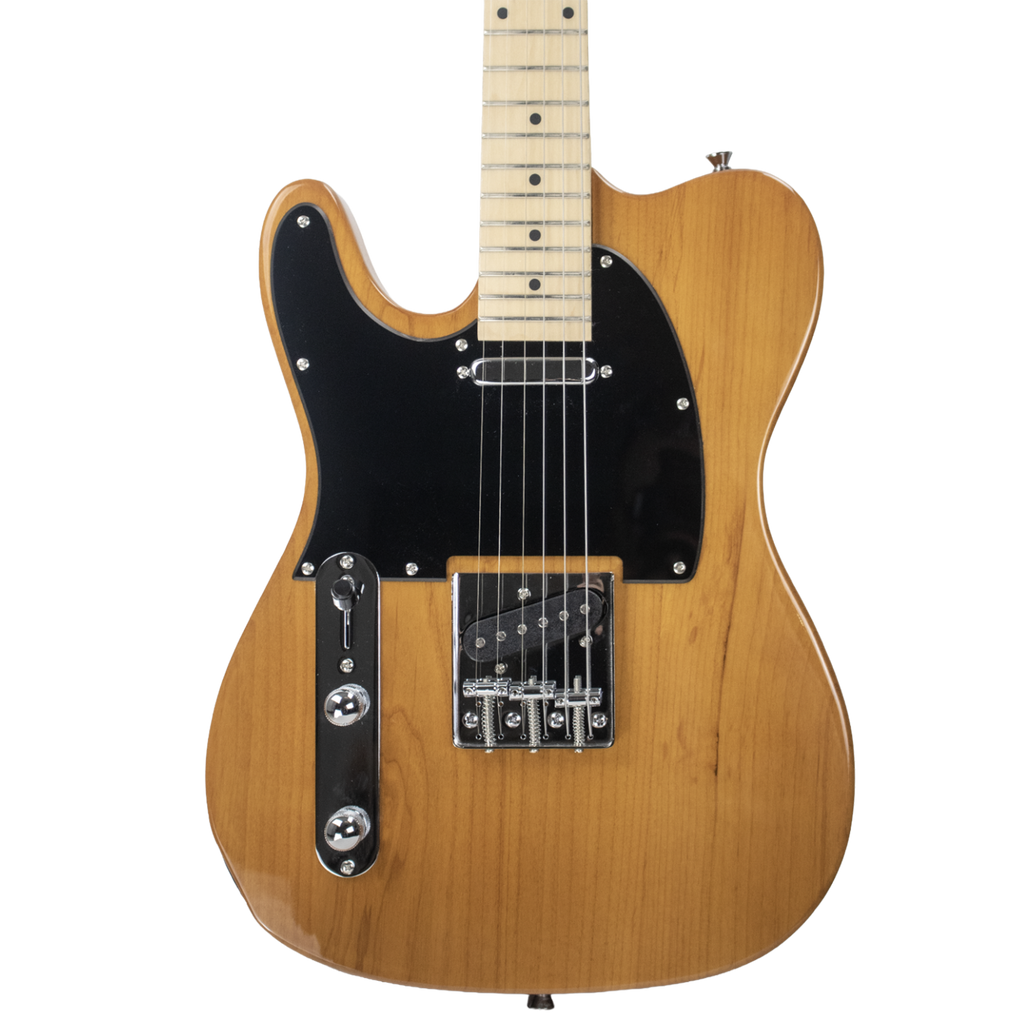 Sawtooth ET Alder Series Left-Handed Electric Guitar, Butterscotch with Black Pickguard
