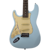 Sawtooth ES Alder Series Left-Handed Electric Guitar, Ice Blue with Vintage Pickguard