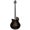Sawtooth Rudy Sarzo Signature Left-Handed Transparent Black Flame Acoustic-Electric Bass Guitar PREORDER Ships 12/15/23 - GoDpsMusic