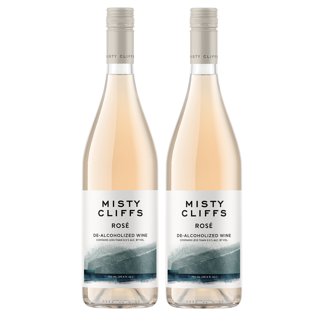 Misty Cliffs Non-Alcoholic Rose - Premium Dealcoholized Wine from the Swartland Region, South Africa | 2 PACK - GoDpsMusic