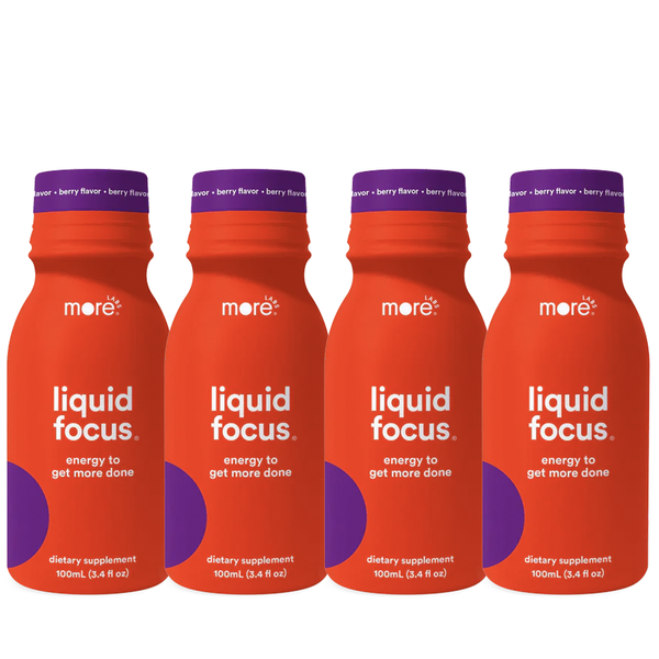 More Labs Liquid Focus Nootropic Smart Energy Shot Drink Berry Flavor | Antioxidants and Adaptogens | 150mg Caffeine for Maximum Energy and Focus - GoDpsMusic