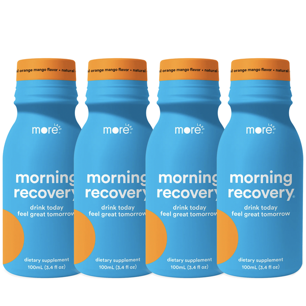 More Labs Morning Recovery Orange Mango Flavor Electrolyte & Milk Thistle Drink  | Hydrate While Drinking | Highly Soluble Liquid DHM | Hangover Remedy - GoDpsMusic