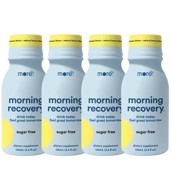 More Labs Morning Recovery Lemon Sugar Free Flavor Electrolyte & Milk Thistle Drink  | Hydrate While Drinking | Highly Soluble Liquid DHM | Hangover Remedy - GoDpsMusic