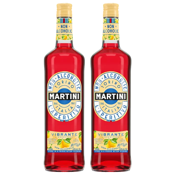 Martini & Rossi Vibrante Non-Alcoholic Aperitivo Alcohol Free Drink Orange Aperitif Made in Italy | 2 PACK - GoDpsMusic