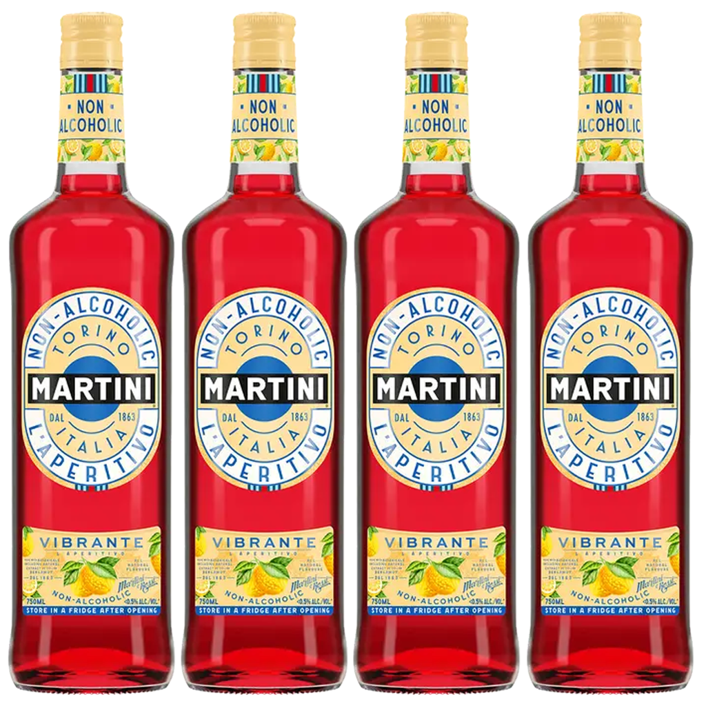 Martini & Rossi Vibrante Non-Alcoholic Aperitivo Alcohol Free Drink Orange Aperitif Made in Italy | 4 PACK - GoDpsMusic