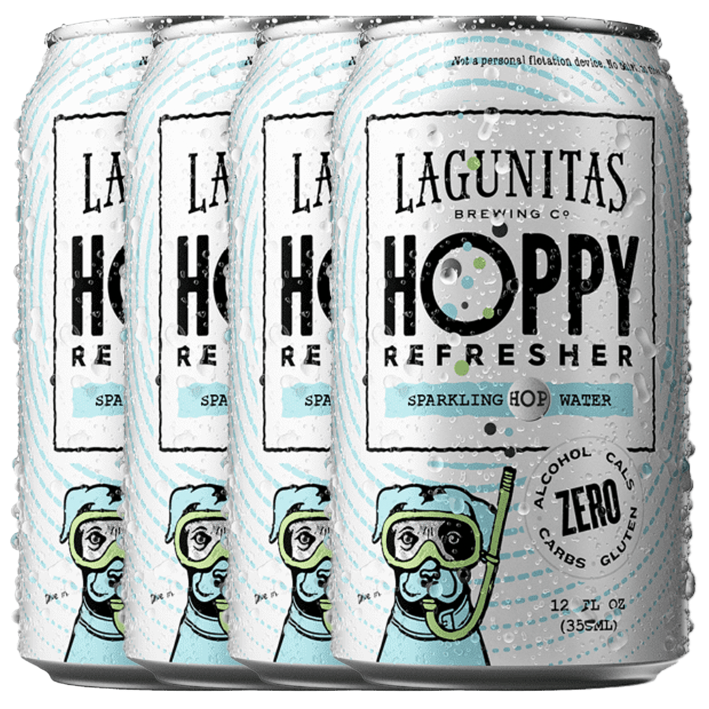 Lagunitas Hoppy Refresher Non-Alcoholic Hop Water Drink | Refreshing Alcoholic Brew Substitute | 12oz Cans, 0.0% ABV - GoDpsMusic