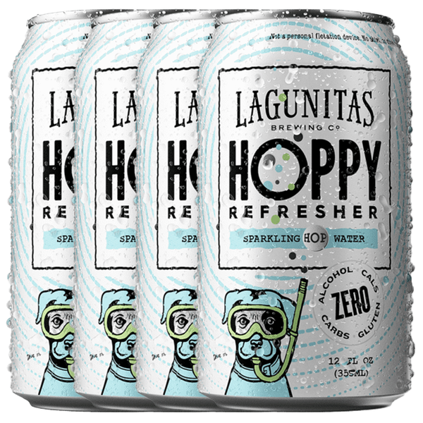 Lagunitas Hoppy Refresher Non-Alcoholic Hop Water Drink | Refreshing Alcoholic Brew Substitute | 12oz Cans, 0.0% ABV - GoDpsMusic