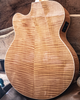 Sawtooth Solid Spruce Top Left-Handed Jumbo Cutaway 6 String Acoustic Electric Guitar with Flame Maple Back and Sides - GoDpsMusic