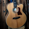 Sawtooth Solid Spruce Top Jumbo Cutaway 12 String Acoustic Electric Guitar with Flame Maple Back and Sides - GoDpsMusic