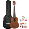 Sawtooth Mahogany Tenor Electric Ukulele w Gig Bag and Fishman KUL-101 Preamp/Built In Tuner and Official Brake Stickers