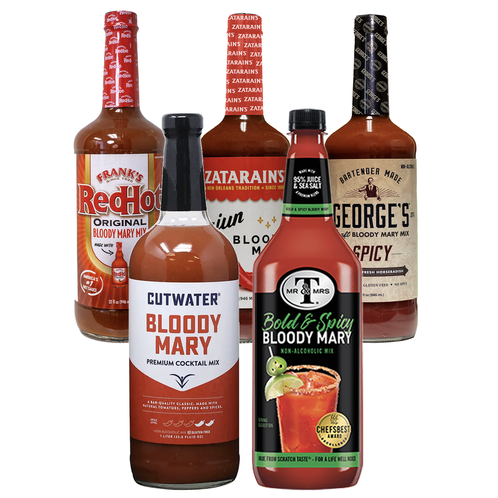 Spicy Bloody Mary Mix Sampler Pack – Includes George's, Mr & Mrs T, and Cutwater – Bold & Flavorful Cocktail Mixes for Brunch and Parties