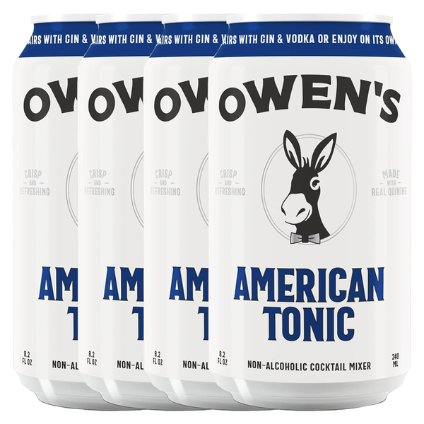 Owen’s Craft Mixers American Tonic Handcrafted in the USA with Premium Ingredients Vegan & Gluten-Free Soda Mocktail and Cocktail Mixer
