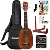 Sawtooth Pineapple Soprano Ukulele Mahogany 21 inch Ukelele Beginner Kit Online Lesson Padded Gig Bag Premium Wood Uke Stand Picks Quick Start Guide Ukulele Pack - GoDpsMusic