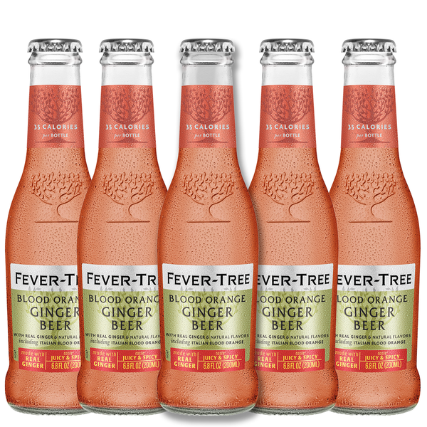 Fever Tree Blood Orange Ginger Beer - Premium Quality Mixer - Refreshing Beverage for Cocktails & Mocktails 200ml Bottles - GoDpsMusic