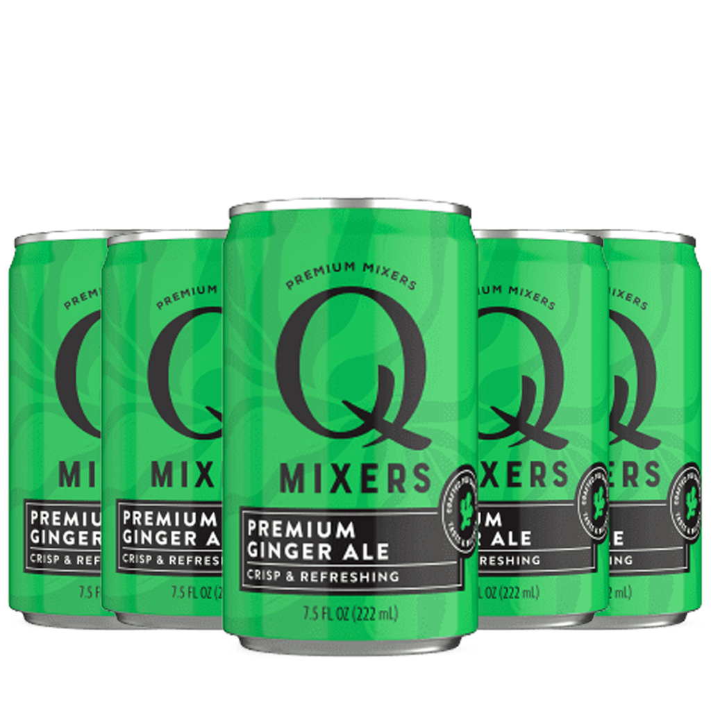 Q Mixers Ginger Ale Soda Premium Cocktail Mixer Made with Real Ingredients 7.5oz Cans - GoDpsMusic