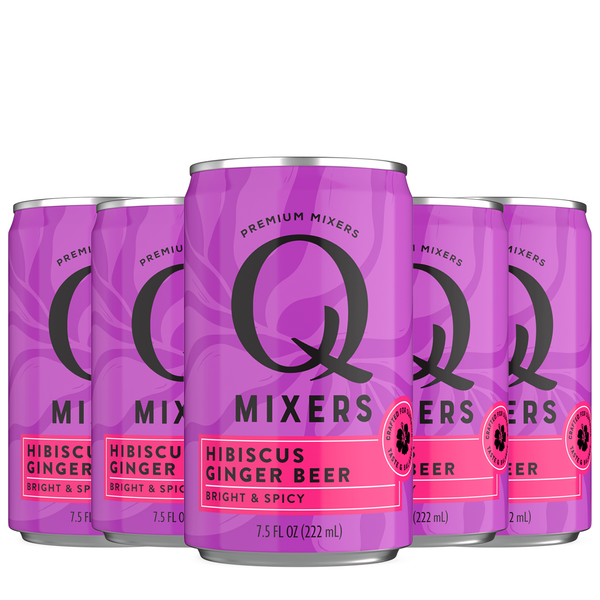 Q Mixers Hibiscus Ginger Beer Premium Cocktail Mixer Made with Real Ingredients 7.5oz Cans - GoDpsMusic