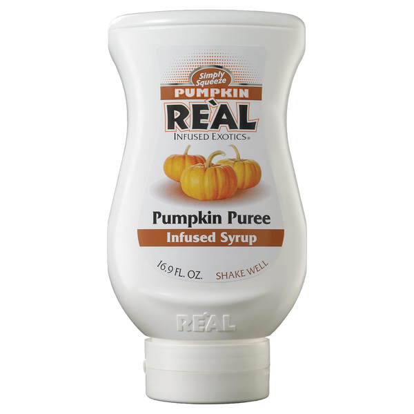 Reàl Infused Exotics Simply Squeeze Pumpkin Infused Syrup 16.9oz Bottle for Mixologists, Chefs, Cooks - GoDpsMusic