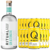 Ritual Zero Non-Alcoholic Gin Alternative with Q Mixers Light Tonic Water for your favorite Alcohol-Free Mixed Drink - GoDpsMusic