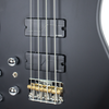 Sawtooth Rebel24 Series Left Handed Satin Black 24 Fret Electric Bass Guitar w Fishman Fluence Pickups and Padded Gig Bag - GoDpsMusic