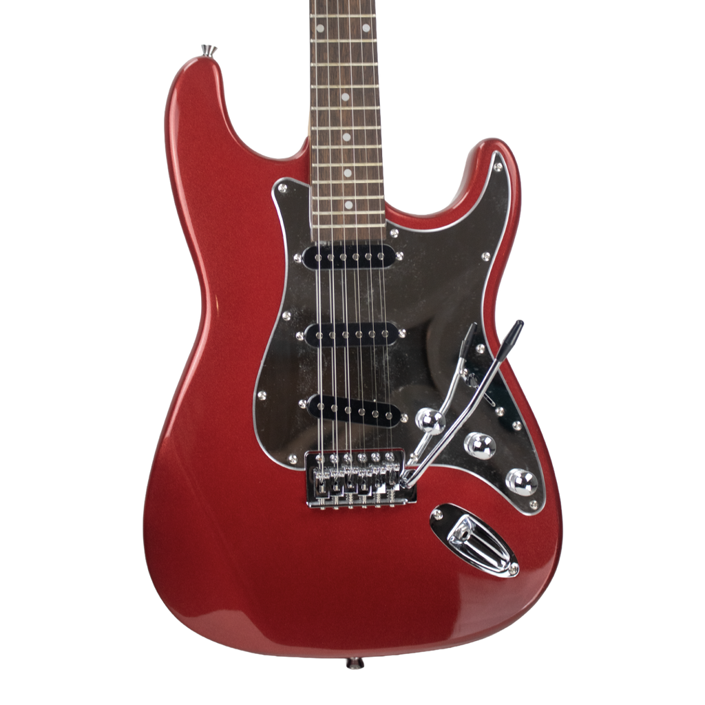 Sawtooth ES Alder Series Electric Guitar, Red Metallic w Mirrored Pickguard
