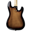 Sawtooth Left-Handed EP Series Alder Electric Bass Guitar, Vintage Burst w/ Tortoise Pickguard