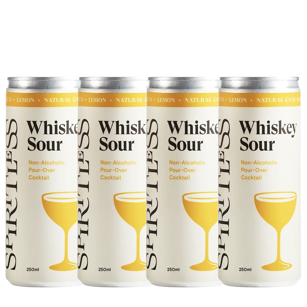 SPIRITLESS Whiskey Sour | Non-Alcoholic Pour-Over Cans | Ready to Drink or Mocktail & Cocktail Mixer | Non-GMO & Vegan | 35 Calories | 8.45 Fl Oz Cans - GoDpsMusic