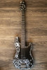 Sawtooth Johnny Martin Snow Leopard Americana Road Warrior Series Black w Aluminum Pickguard Electric Bass Guitar - GoDpsMusic