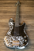 Sawtooth Johnny Martin Snow Leopard Americana Road Warrior Series Black w Aluminum Pickguard Electric Bass Guitar - GoDpsMusic