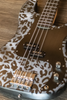 Sawtooth Johnny Martin Snow Leopard Americana Road Warrior Series Black w Aluminum Pickguard Electric Bass Guitar - GoDpsMusic