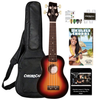 Sawtooth Basswood Soprano Ukulele, Sunburst, w/ Gig Bag, Pitch Pipe, Picks, Mobile Lessons & Quick Start Guide